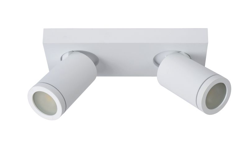 Lucide TAYLOR - Stropné bodové svietidlo Kúpeľňa - LED Dim to warm - GU10 - 2x5W 2200K/3000K - IP44 - White